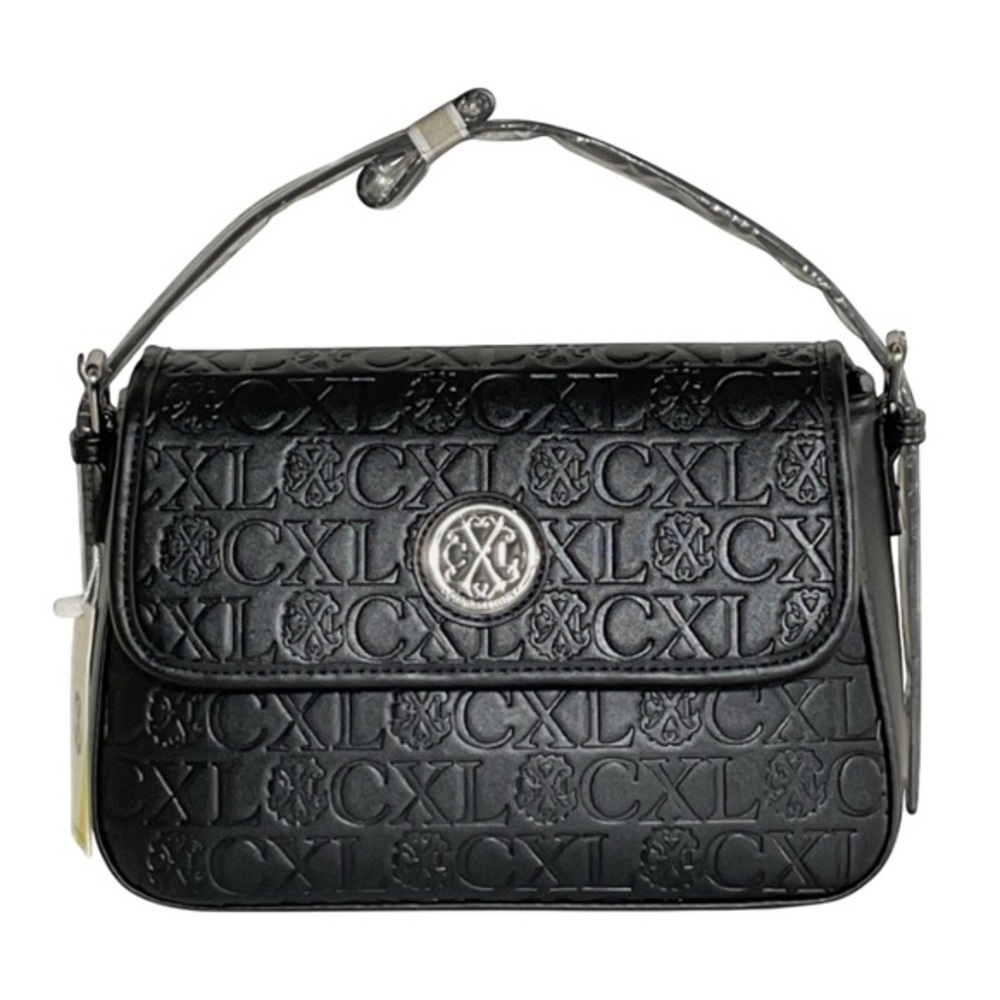 CXL by Christian Lacroix Clara Embossed Logo Shoulder Bag. 